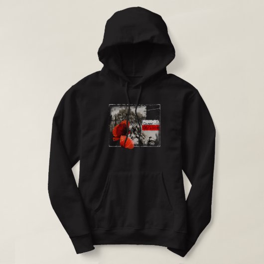Monte Cassino Battle WW2 Czerwone Maki Poland Hoodie (Design voorkant)