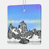 Monte Fitz Roy Berglandschap Keramisch Ornament (Links)
