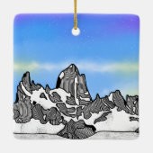 Monte Fitz Roy Berglandschap Keramisch Ornament (Achterkant)