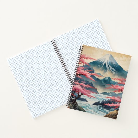 Monte Fuji y Sakura Notitieboek (Binnen)