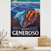 Monte Generoso, Lugano meer, uitzicht vanaf de ber Poster (Keuken)