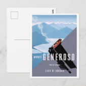 Monte Generoso Reisposter Illustratie Briefkaart (Voorkant / Achterkant)