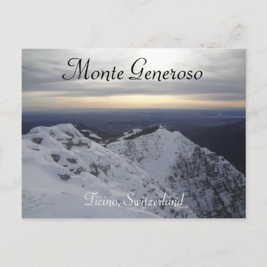 Monte Generoso, Ticino - Briefkaart van de Zwitser (Voorkant)