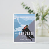 Monte Generoso Travel Poster Illustration Postcard Briefkaart (Staand voorkant)