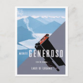 Monte Generoso Travel Poster Illustration Postcard Briefkaart (Voorkant)