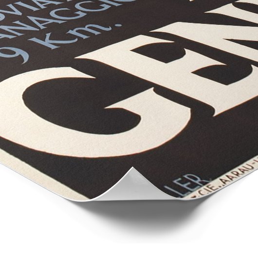 Monte Generoso, Zwitserland, reisposter Poster (Hoek)