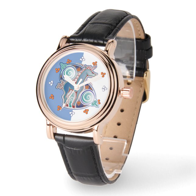 Monte Keltische licorne Horloge (Hoek)