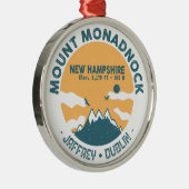 Monte Monadnock New Hampshire - Retro  Metalen Ornament (Rechts)