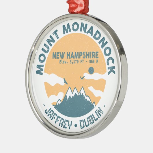 Monte Monadnock New Hampshire - Retro Metalen Ornament (Links)