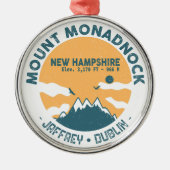 Monte Monadnock New Hampshire - Retro Metalen Ornament (Voorkant)