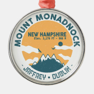 Monte Monadnock New Hampshire - Retro  Metalen Ornament
