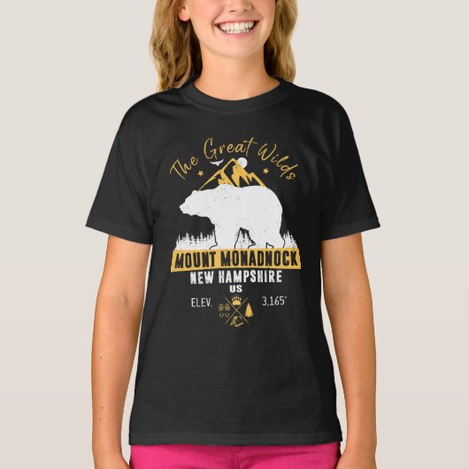 Monte Monadnock New Hampshire - Retro T-shirt (Voorkant)