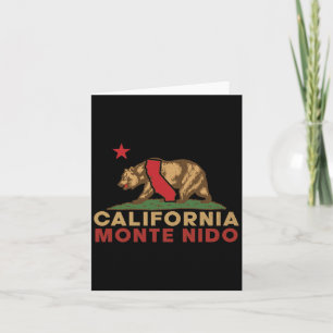 Monte Nido Californië Vintage Beer Retro Staat Kaart