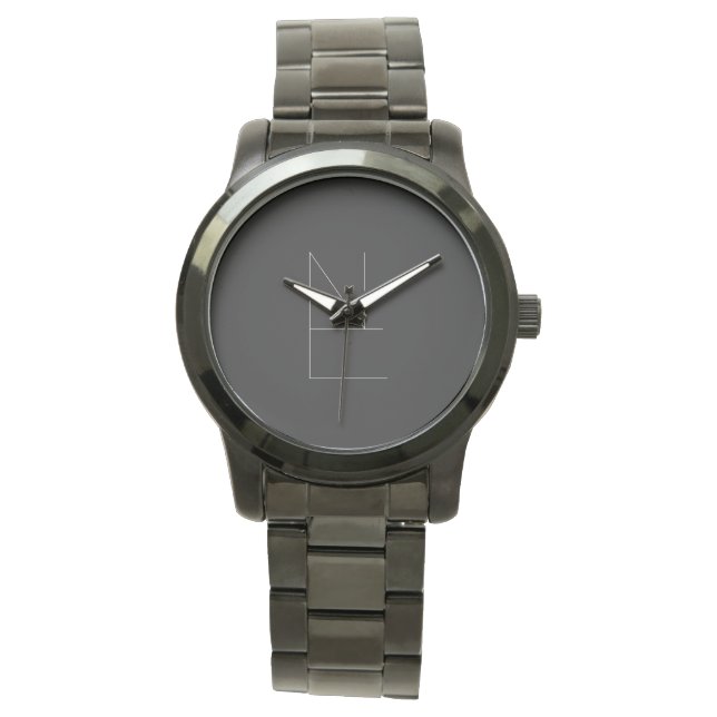Monte pour Hommes (Noble Elegance) Black & White Horloge (Voorkant)