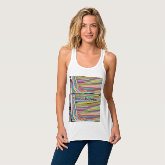 Monte Sereno California, abstracte kunstzwemmen Tanktop (Volledige Voorkant)