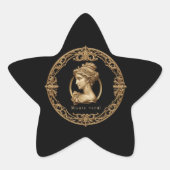 Monte Verdi Wein Quadratischer Aufkleber Ster Sticker (Voorkant)