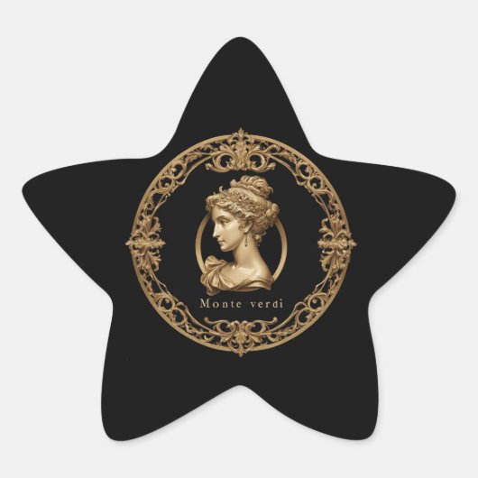 Monte Verdi Wein Quadratischer Aufkleber Ster Sticker (Voorkant)