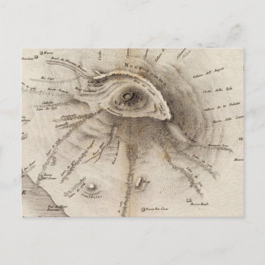 Monte Vesuve Briefkaart (Voorkant)