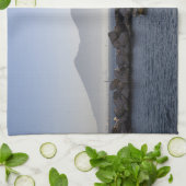 Monte Vesuvius in de ochtendmist 1 Theedoek (Gevouwen)