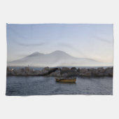 Monte Vesuvius in de ochtendmist 1 Theedoek (Horizontaal)