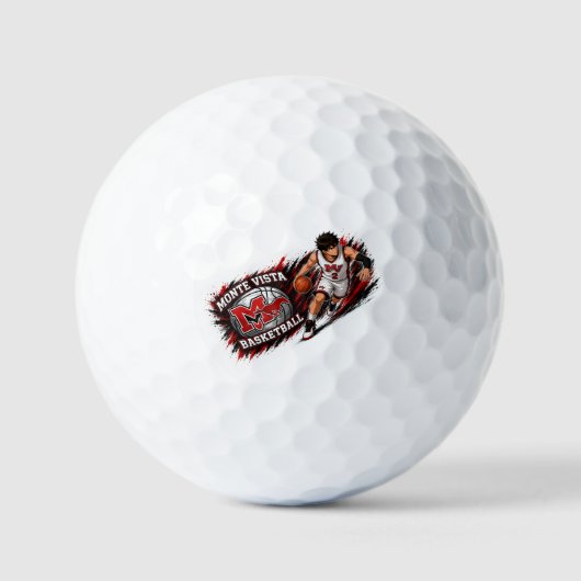 Monte Vista Basketbal Golfbal – Aangepaste sportar Golfballen (Voorkant)