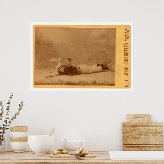 Monte Ward Baseball Kaart 1889 Poster (Keuken)