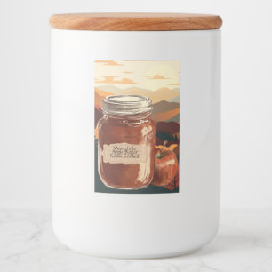 Montebello VA Blue Ridge Mountains Appelboter Voedselcontainer Etiket