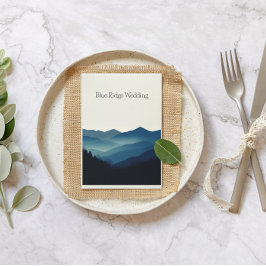 Montebello VA Blue Ridge Mountains Trouw Uitnodigi Kaart