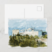 Montecassino Italië Waterverf reizen Gift Souvenir Briefkaart (Voorkant / Achterkant)