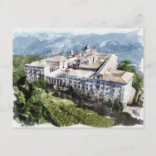 Montecassino Toscane Italië Historische kloosterku Briefkaart