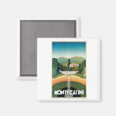 Montecatini Italië Vintage Travel Magneet (Voorkant / Achterkant)
