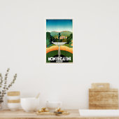 Montecatini Tuscany Italië Vintage Travel Poster (Keuken)