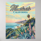 Montecito California Santa Barbara Coastline Poster (Voorkant)