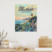 Montecito California Santa Barbara Coastline Poster (Keuken)