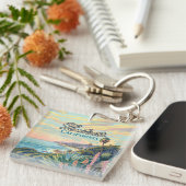 Montecito California Santa Barbara Coastline Sleutelhanger (Voorkant Rechts)