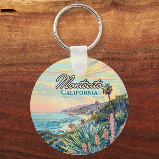 Montecito California Santa Barbara Coastline Sleutelhanger (Achterkant)