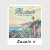 Montecito California Santa Barbara Coastline Sticker (Vel)