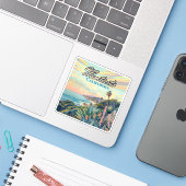 Montecito California Santa Barbara Coastline Sticker (Laptop met iPhone)