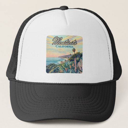 Montecito California Santa Barbara Coastline Trucker Pet (Voorkant)