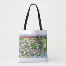Montecito Map Canvas tas