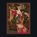 Montedoro-Art Deco Asian Mode Poster<br><div class="desc">Colorful,  Art Deco uit 1920,  Aziatische Mode,  Print door Marco Montedoro</div>