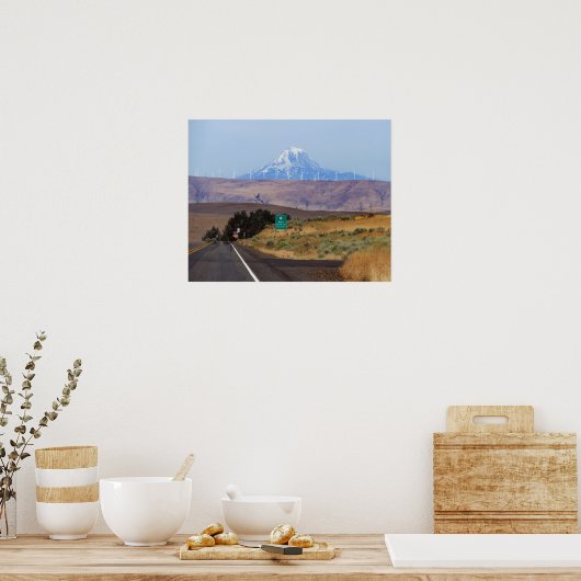 Monteer Adams en windturbines, Oregon Poster (Keuken)