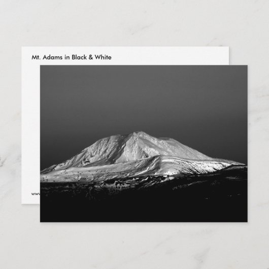 Monteer Adams Snowy Peak in Monochrome Briefkaart (Voorkant / Achterkant)