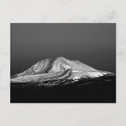 Monteer Adams Snowy Peak in Monochrome Briefkaart (Voorkant)