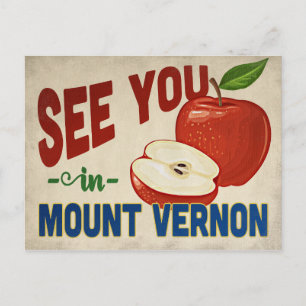 Monteer de Vernon New York Apple - Vintage Travel Briefkaart