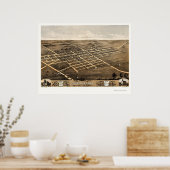 Monteer Sterling, IL Panorama Map - 1869 Poster (Keuken)