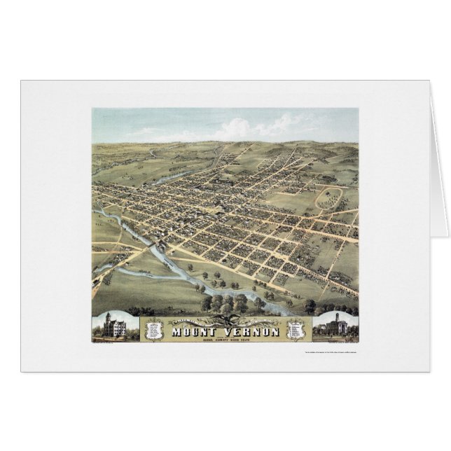 Monteer Vernon, OH Panoramic Map - 1870 (Voorkant Horizontaal)