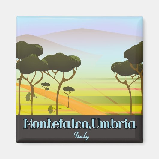 Montefalco, Umbrië, reisposter Magneet (Voorkant)