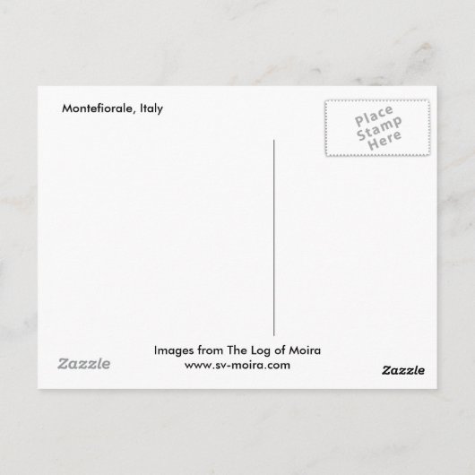 Montefiorale, Italië Briefkaart (Achterkant)