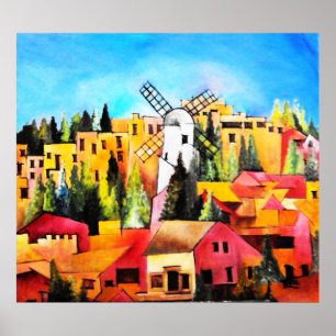 Montefiore Windmill Poster
